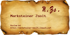 Marksteiner Zsolt névjegykártya