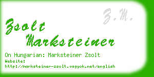zsolt marksteiner business card